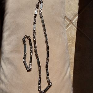 Silver Necklace and bracelet